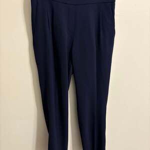 Babaton Aritzia Conan Cropped Slim-Leg Tapered Trousers in Navy Blue Size 6